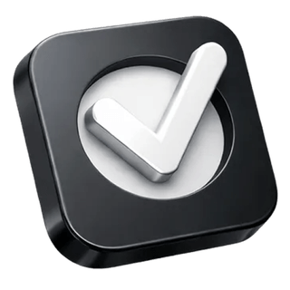 3D tick icon for confirmation on the Vivid Portioniment about page